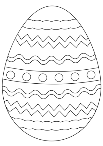 Easter Egg Coloring Page